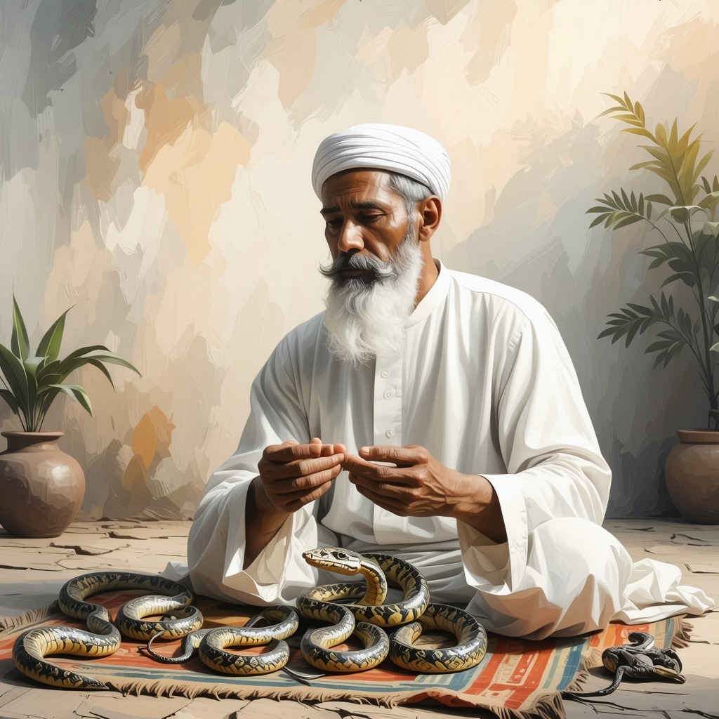Religious scholar explaining symbolism of snakes in dreams in Islamic tradition