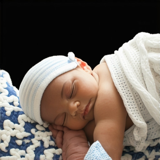 A person meditating with a symbolic dream scene of a baby in a spiritual context