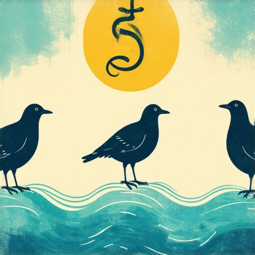 Illustration of Islamic dream symbols including birds, water, and snakes.