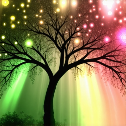 A glowing mystical tree symbolizing spiritual insight in a dream