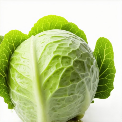 A serene image of a fresh green cabbage symbolizing spiritual growth and renewal
