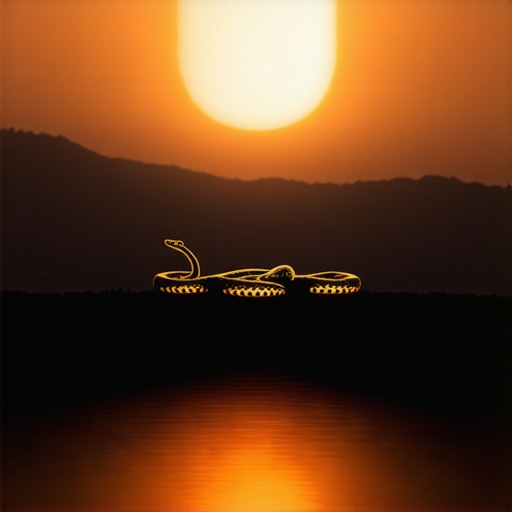 A person meditating with a symbolic snake in a dream context